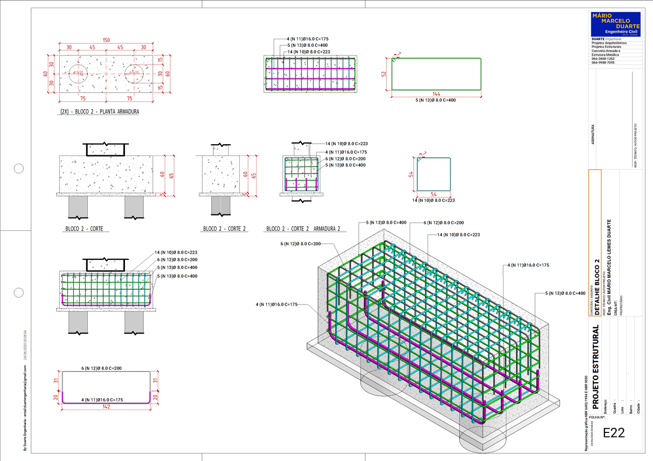 Prancha de fundação do aluno Mário
